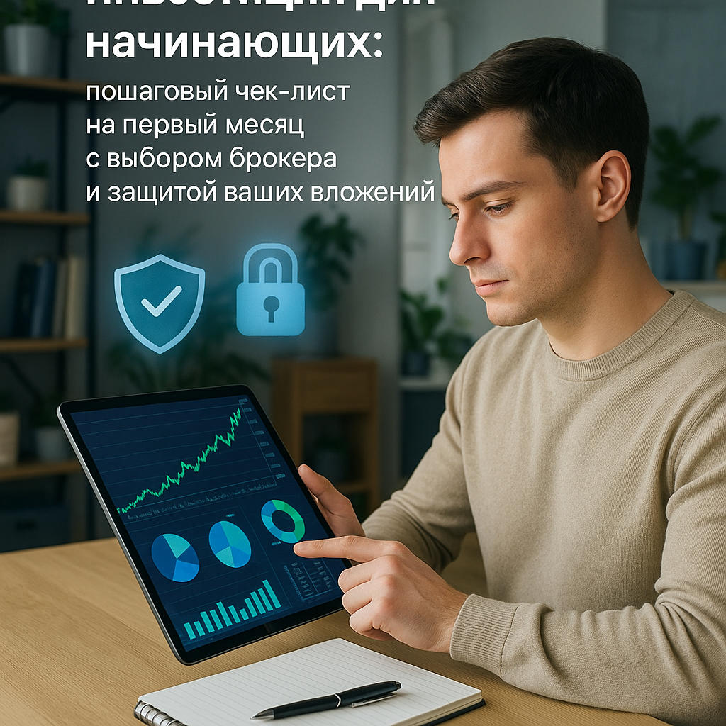 Инвестиции для начинающих: пошаговый чек-лист на первый месяц с выбором брокера и защитой ваших вложений