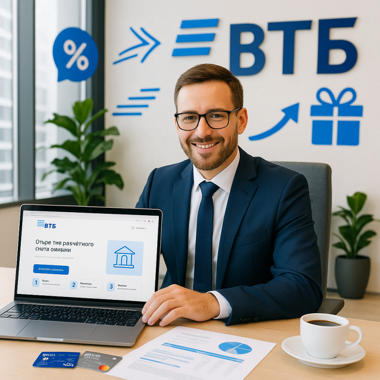 Как открыть расчетный счет онлайн в ВТБ быстро, выгодно и с бонусами для бизнеса любого размера