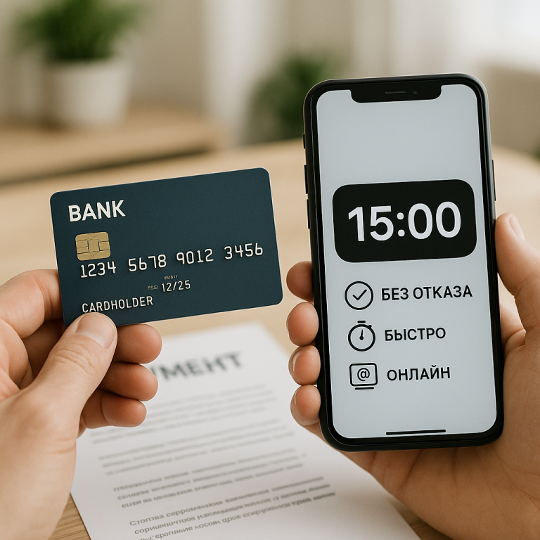 Кредит на карту за 15 минут без отказа для срочных нужд: быстрый онлайн-займ с минимальными требованиями и прозрачными условиями
