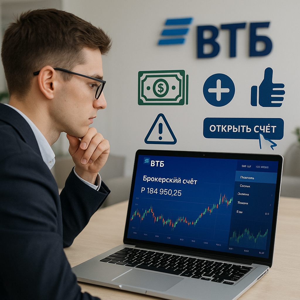 Брокерский счет ВТБ: полный гид для новичков с тарифами, плюсами, рисками и как открыть быстро и без ошибок